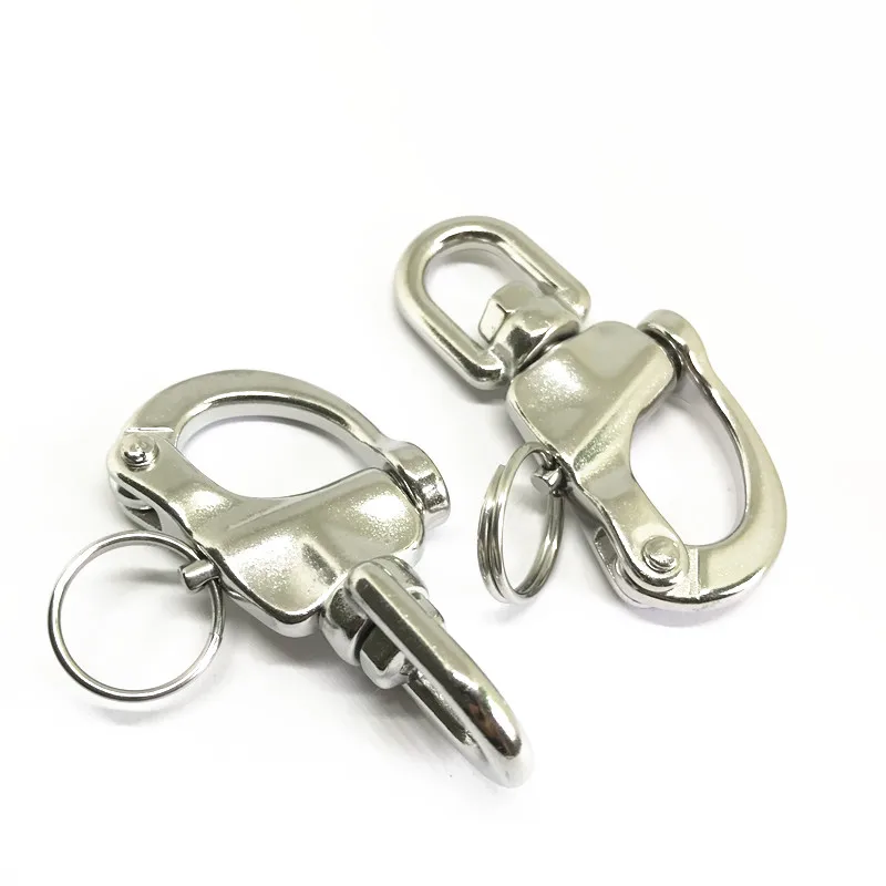 70mm Bail Rigging Sailboat Swivel Snap Shackles 316 Stainless Steel Swivel Shackles (4)