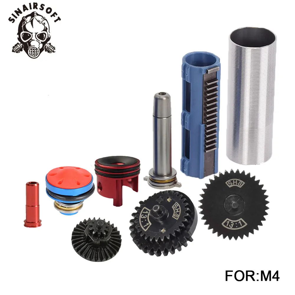 SHS-13-1-Gear-Nozzle-Cylinder-Spring-Guide-Piston-Kit-Fit-Airsoft-AK-M4-M16-MP5