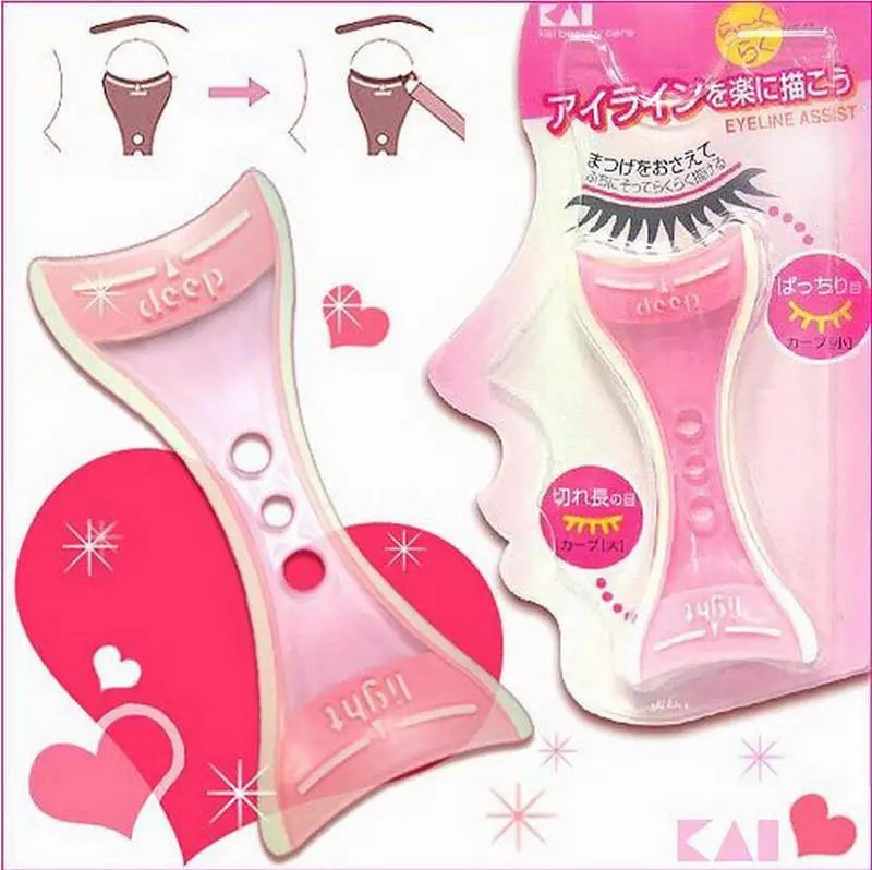 

2 PCS Eyeliner Guide Template Stencil Assistant Tool Makeup Eye Eyelash Guide Applicator Card Tool Eyeliner Assist Aid