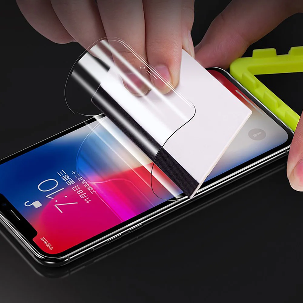 Forubest 9D Защитная пленка для переднего экрана iPhone X XS Max HD Гидрогелевая 6 6s 7 8 Plus