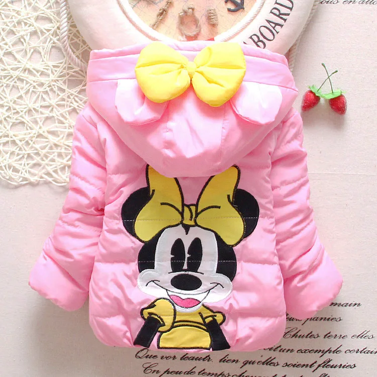 

Hot sale Minnie mouse Baby Kids Girls Winter warm outwear jackets coat clothes girl winter thick coat  in stock