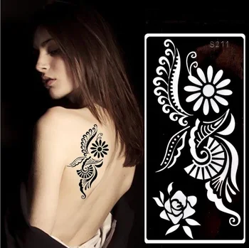 

Inkjet Tattoo Templates Body Paint Tattoo Stickers PVC Openwork Stickers Lasting Sexy Semi-Permanent Tattoo Template Pattern