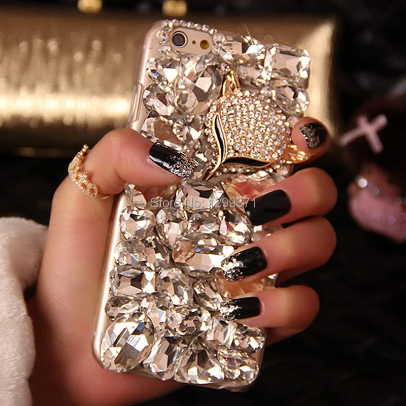 

Dower Me Bling Fox Diamond Phone Case For Iphone XS Max XR X 8 7 6 6S Plus 5 SE Samsung Galaxy Note 9 8 5 4 3 S9/8/7/6 Edge Plus