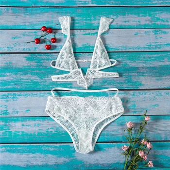 

2019 New Sexy Women Hollow Out Lace Fashion Bralette Bra Set Lingerie Sleepwear Nightdress HOT