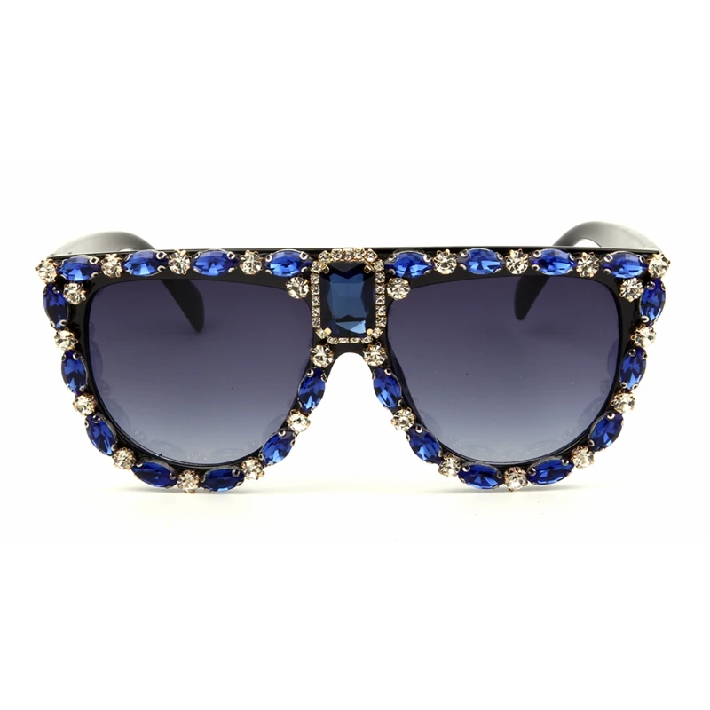 Королева Стиль Солнцезащитные очки брендовые дизайнерские Винтажные Солнцезащитные очки женские Роскошные Алмазные большие солнцезащитные очки для мужчин ретро-оттенки