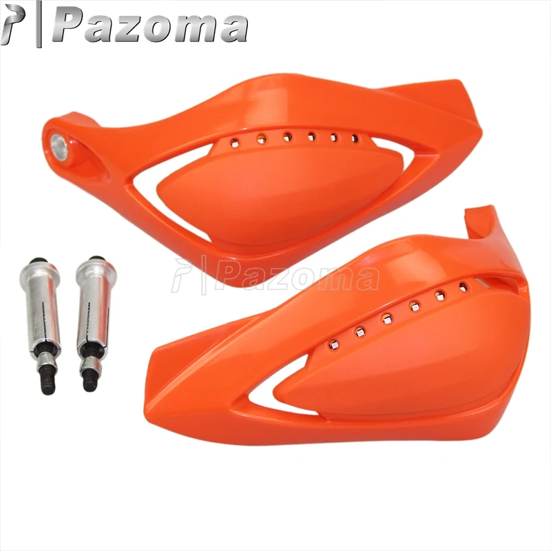Orange Enduro MX Motocross Hand Guards LED Turn Signal Universal