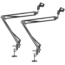 Neewer 2 Упак. NW-35 микрофон Подвеска стрелы Ножничные металлические подставки черный для конденсаторный