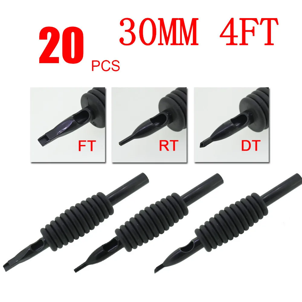 

YILONG 20 x Disposable Tattoo Grips Tube Assorted Size 4FT (30mm) For Tattoo Gun Needle Ink Cups Grip Kits