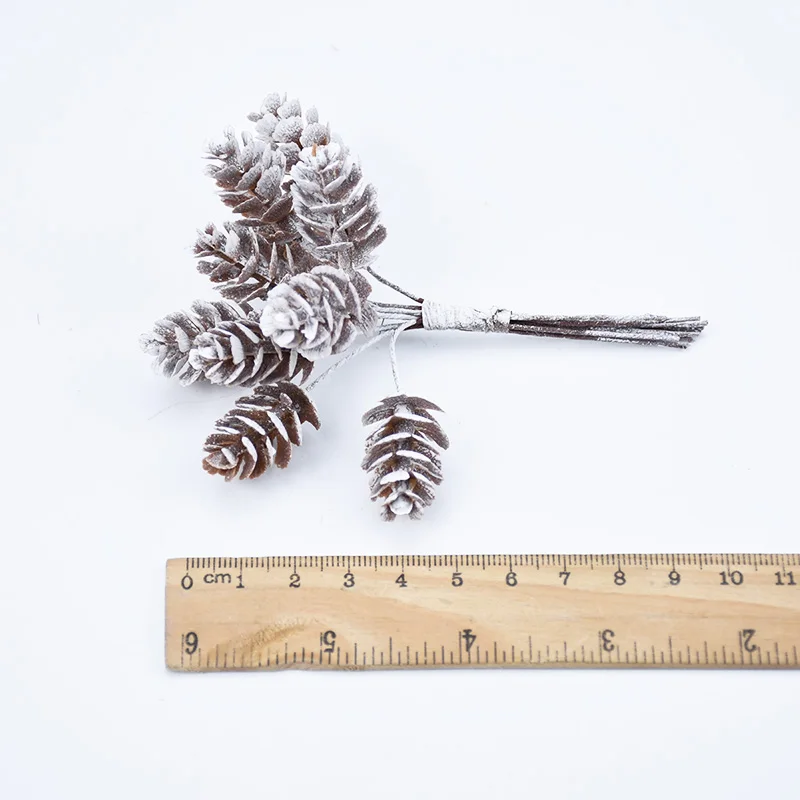 Plantas Falsas-Artificiales, Cono de Pino, Flores Decorativas, Coronas de Navidad, Decoración del Hogar, Regalos Artesanales, Pompón Hecho A Mano, Paquete de 10 Uds. - Imagen 6