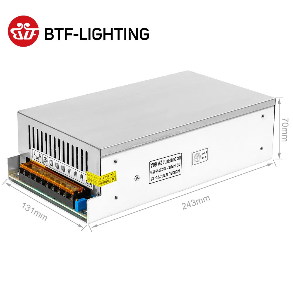 12V 1A/3A/5A/6.5A/8.5A/10A/12.5A/15A/16.5A/20A/25A/30A/40A/50A/60A переключатель светодиодный трансформатор питания