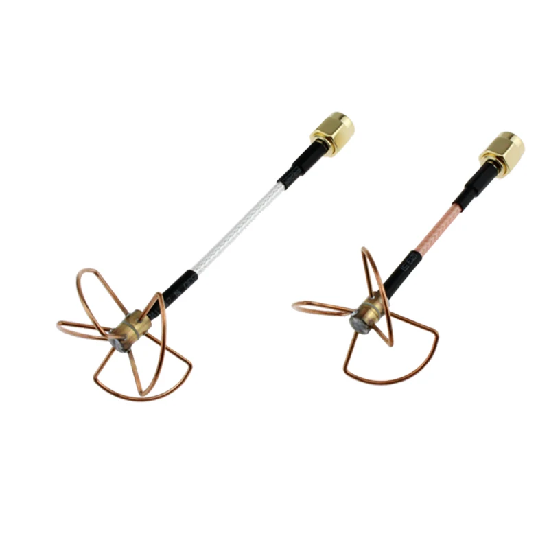 

2pcs FPV 5.8G Antenna Clover 3 Blade Transmitter 4 Blade Receiver (TX RX) Straight/Bore Connector RX Antenna for RC Quadcopter