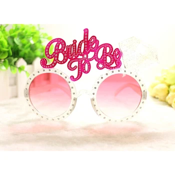 

Bachelorette Party Costume Accessory Bride To Be Party Glasses Pink Hen Party Decoration Plastic Glasses With Acryl Diamond