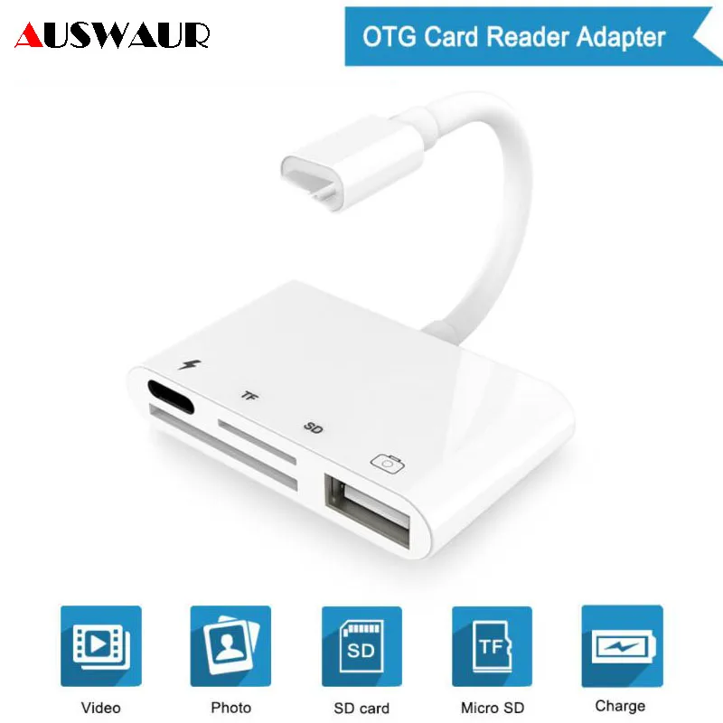 TF SD USB адаптер для iPhone X 7 8 Plus зарядное устройство синхронизации данных OTG 3 0 камера