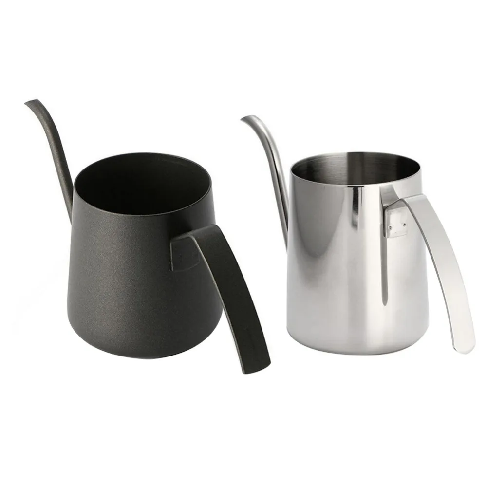 

1pc Thick Stainless Steel Mounting Bracket Hand Punch Pot Coffee Pot Drip Gooseneck spout kettle 350ML/250ML