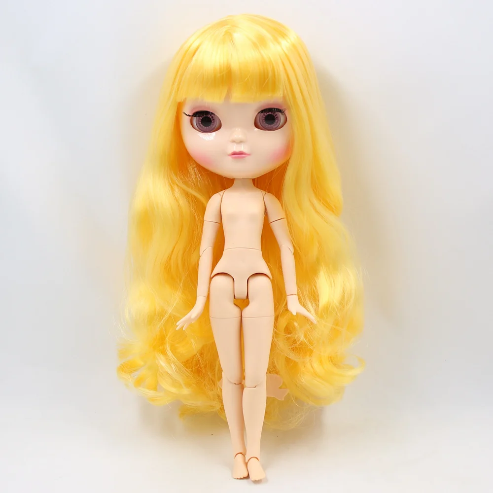 Neo Blythe Doll with Blonde Hair, White Skin and Custom Jointed Body with Asian Look 5