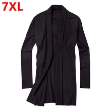 Большой размер мужской s XL чистый жир тонкий ветровка с длинными рукавами вязаный кардиган воротник Мужская куртка Открытый стежок хлопок Повседневный Тренч