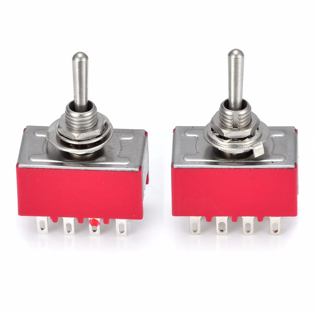 

2pcs Mini Switches 4PDT ON/ON Type Switch AC 250V 2A 125V 5A 12 Pin 2 Position MTS-402 Electrical Toggle Switch