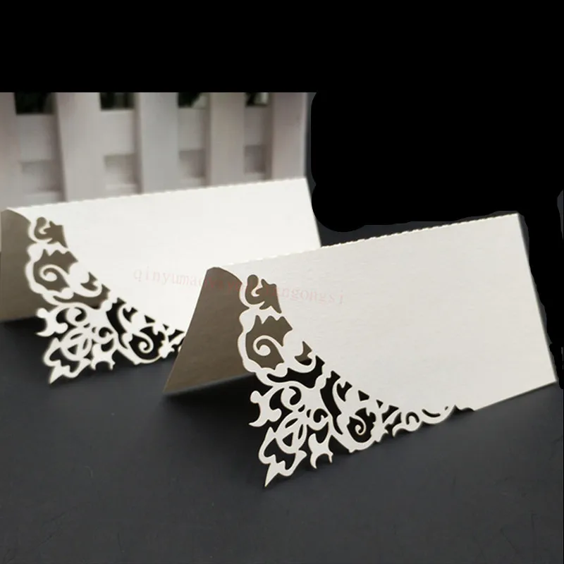 

50Pcs Hollow Laser Cutting Wedding Table Cards Wedding/BABY Shower Place Name Cards Dinner Banquet Table Seating Cards