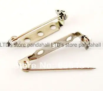 

Iron Pin Backs, Platinum Color, 27mm long, 5mm wide, 7mm thick, hole: about 2mm