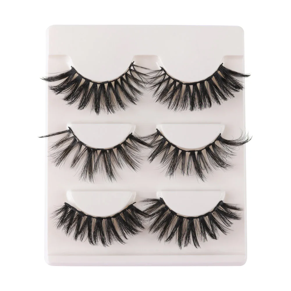 

3 Pairs Magnetic False Eyelashes Handmade Fake Lashes Natural Long Wispies Eyelashes 5 Magnet Eyelash Extension Makeup Tools