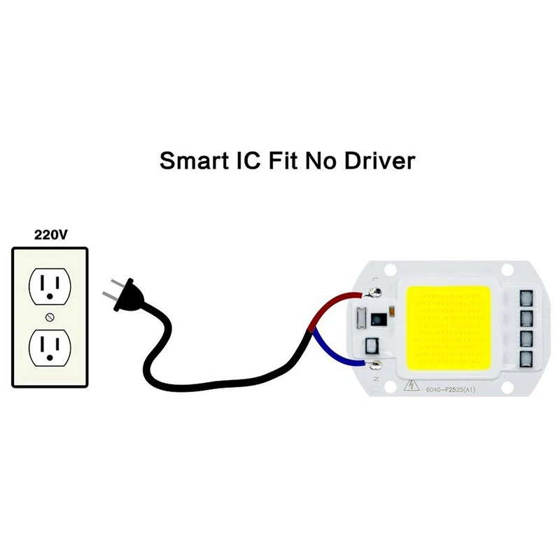 KARWEN LED COB чип лампы светодиодный Отражатель объектива 20 Вт 30 50 220 в 230 В вход Smart IC