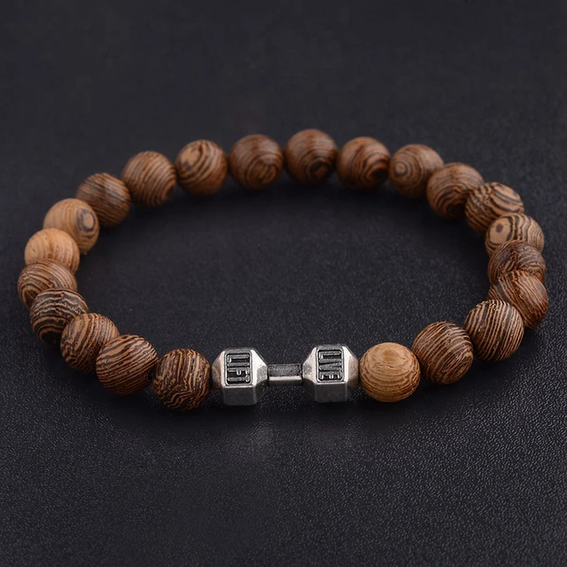 Bracelet Homme Perle Bois