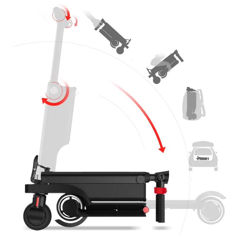 Excellent 5.5inch electric folding ebike hoverboard skateboard Bluetooth APP scooter Removable battery give a backpack 5