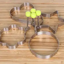 Форма для омлета DIY 4 шт(сердце образный Круглый узор Звезда 1 шт