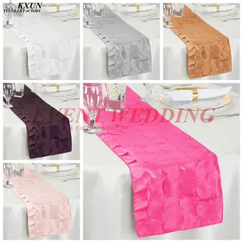 

New Design Embroidered Petal Run Table Runner Tablecloth Runners For Wedding Event Party Decoration