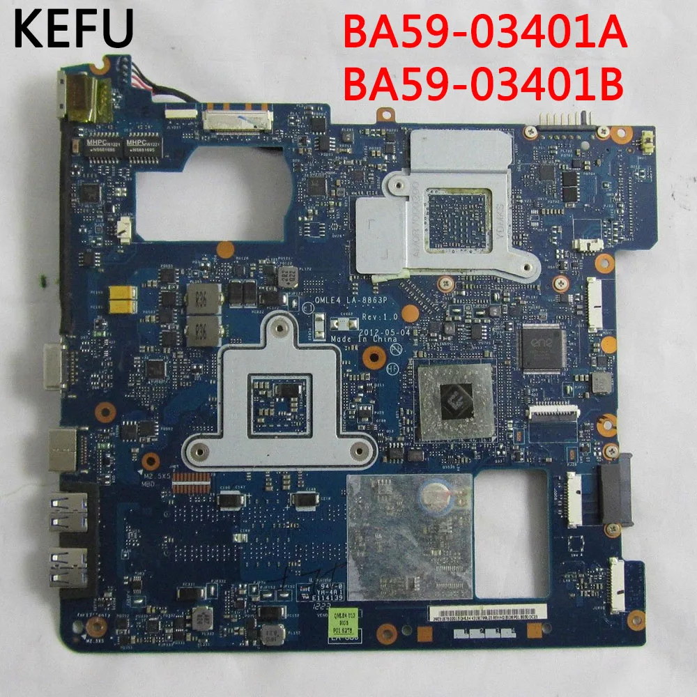 KEFU высокое качество QMLE4 LA-8863P для samsung NP355V5C 355V5C Материнская плата ноутбука BA59-03401A разъем FS1 DDR3 HD7600 полностью протестирована