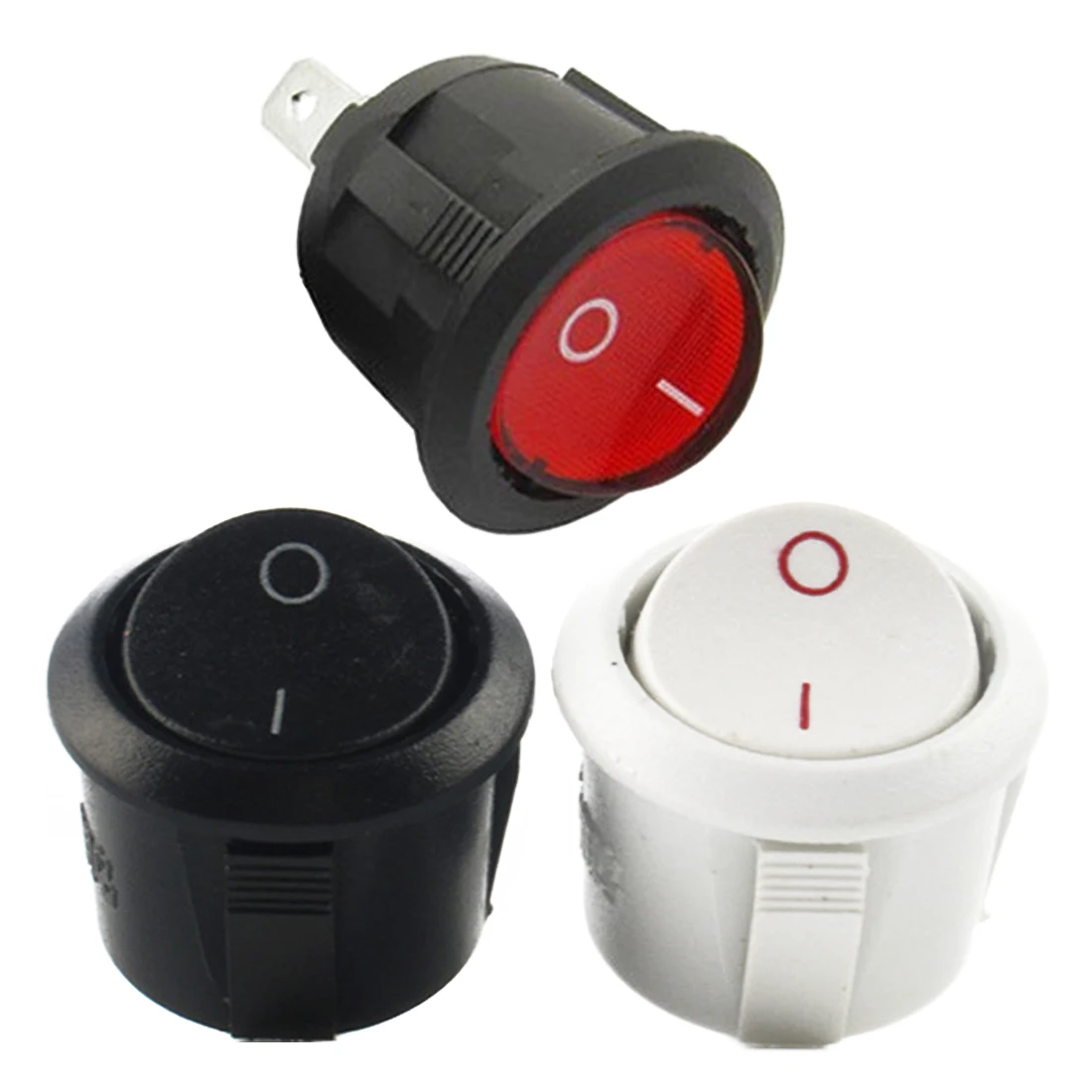 Best selling 10pcs AC 6A 10A 250V On Off SPST Round Boat Rocker Switch