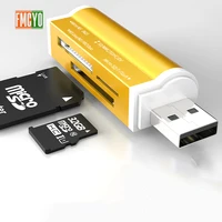 micro sd memory card Multi ב 1 זיכרון SD Card Reader עבור כרטיסי Memory Stick Pro Duo Micro SD, TF, M2, MMC, מגוון קורא כרטיסי SDHC MS של צבעים (4)
