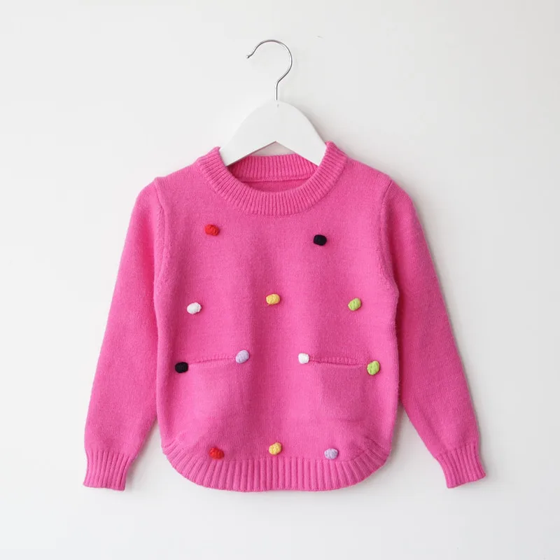 hot pink Новые модные свитера для девочек Одежда для девочек 2-10 лет N8017 - Цвет: hot pink