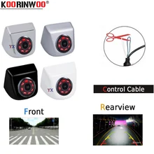 Koorinwoo CCD HD di Commutazione 8 Luci A Infrarossi Auto Videocamera vista posteriore/Anteriore Forma Della Macchina Fotografica/Lato Cam Back up di Assistenza Al Parcheggio video