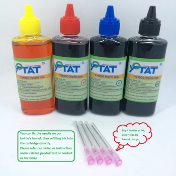 

YOTAT 4*100ml Refill Dye Ink Kits for HP564 HP364 HP178 HP862 HP920 HP685 HP655 HP670 HP940 HP88 HP934 HP950 HP932 HP711 HP970