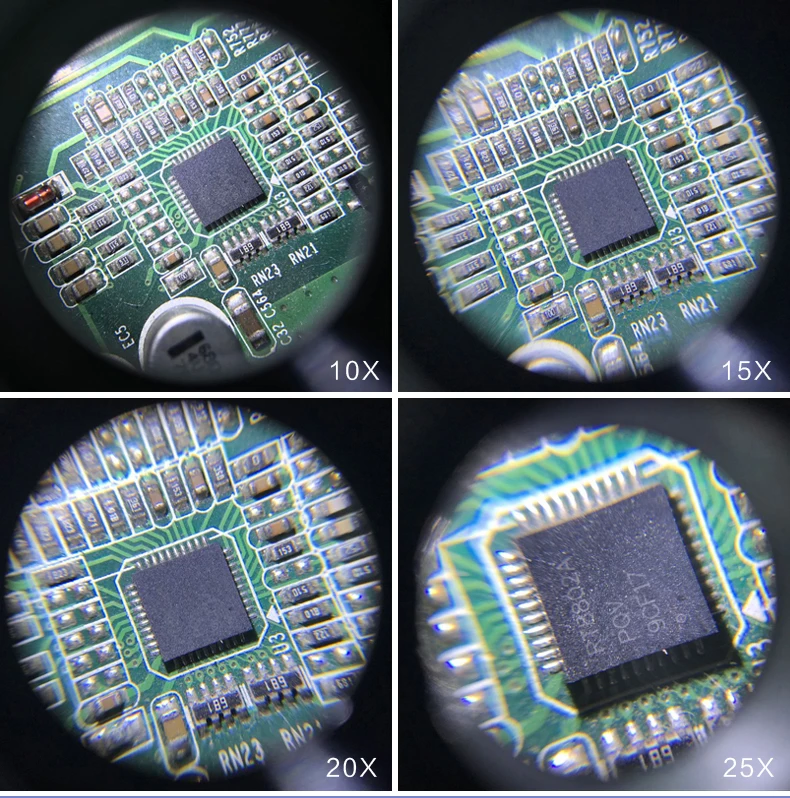 2.5X 4X 6X 8X 10X 15X 20X 25X Multi-Power Double LED Lights Magnifier Eye Glasses Watch Repair Loupe Jeweler Magnifying Glass fabric tape measure