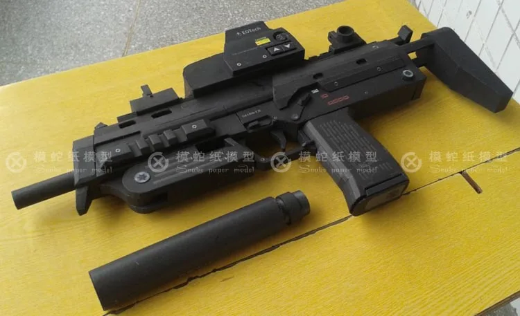 MP7A1 Submachine пистолет Бумажная модель оружие 3D ручные рисунки Военная бумажная головоломка игрушки