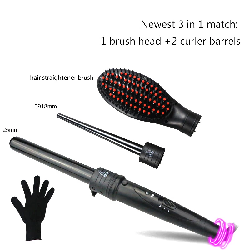 

2017 New Multi-function Hair Straightener Hair Curler Iron Changeable Multi-Use Salon Home Hair Styling Tools GMR169