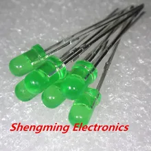 1000 шт. F3 3 мм зеленый круглый сверхяркий светодиодный светильник светодиодный рассеянный