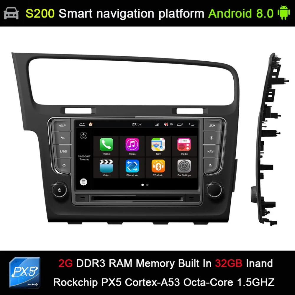 

Android 8.0 system PX5 Octa 8-Core CPU 2G Ram 32GB Rom Car DVD Radio GPS Navigation for Volkswagen VW Golf 7 2013-2017