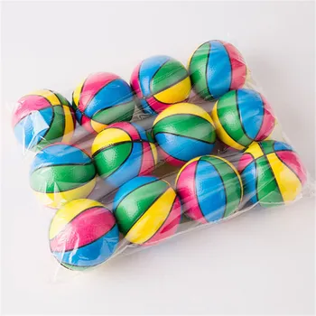 

6.3CM Colorful Kid Toy Squeeze Soft Foam Rubber Ball Squeezing Ball Basketball Orange Hand Wrist Exercise Stress Relief