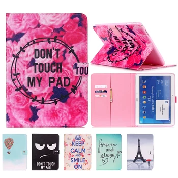 

For Samsung Galaxy Tab 4 10.1 Case, Ultra Slim SmartCover Stand Cartoon Leather Case For Samsung Galaxy Tab 4 SM-T530 Tablet