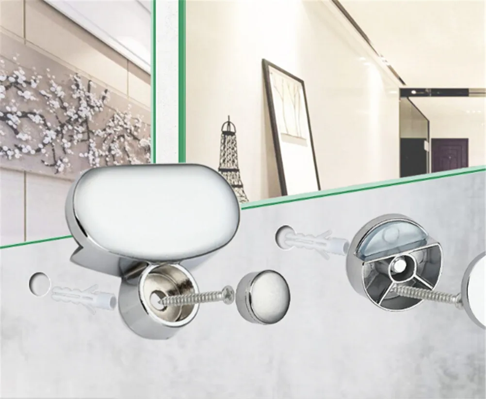 Сплав зеркало для ванной комнаты стеклянный зажим зеркало Hinger фиксированные Аксессуары рекламная пластина стеклянный зажим фиксированный зажим зеркало фиксированное Крепление