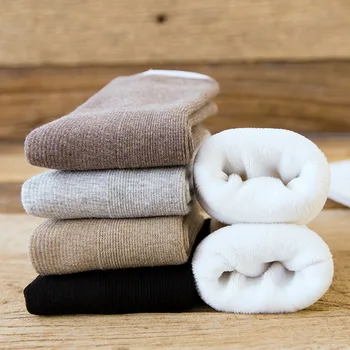 

Autumn And Winter Thickening Socks Plus Velvet Pure Color Adult Household Floor Warm Snow Wholesale 10pair/lot