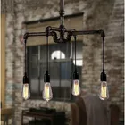 Best Price as low as $194.09 Retro Loft Style Water Pipe Vintage Industrial Pendant Lamp Light In Iron Shade,Lustres De Sala Teto