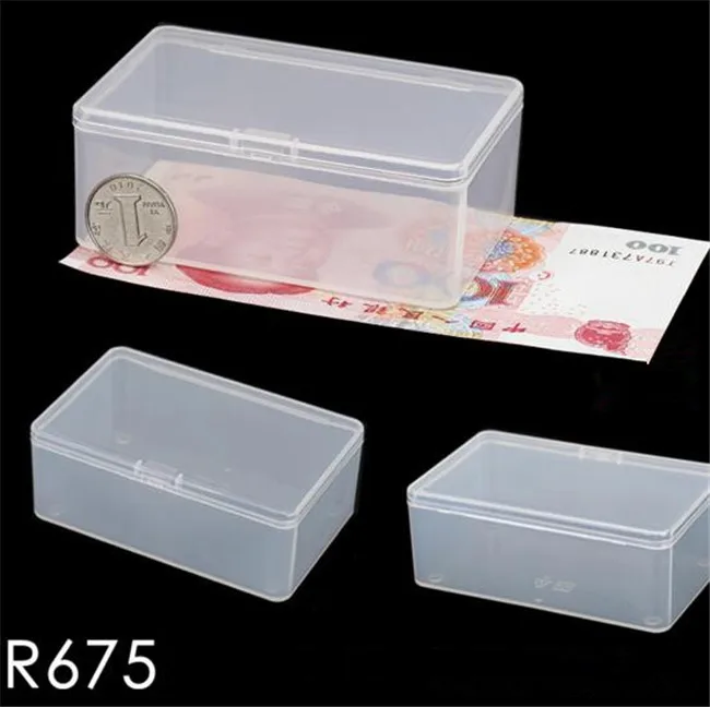 EASONOV много размеров на выбор Квадратные прозрачные пластиковые коробки для хранения ювелирных изделий бисер ремесла чехол контейнеры - Цвет: R675