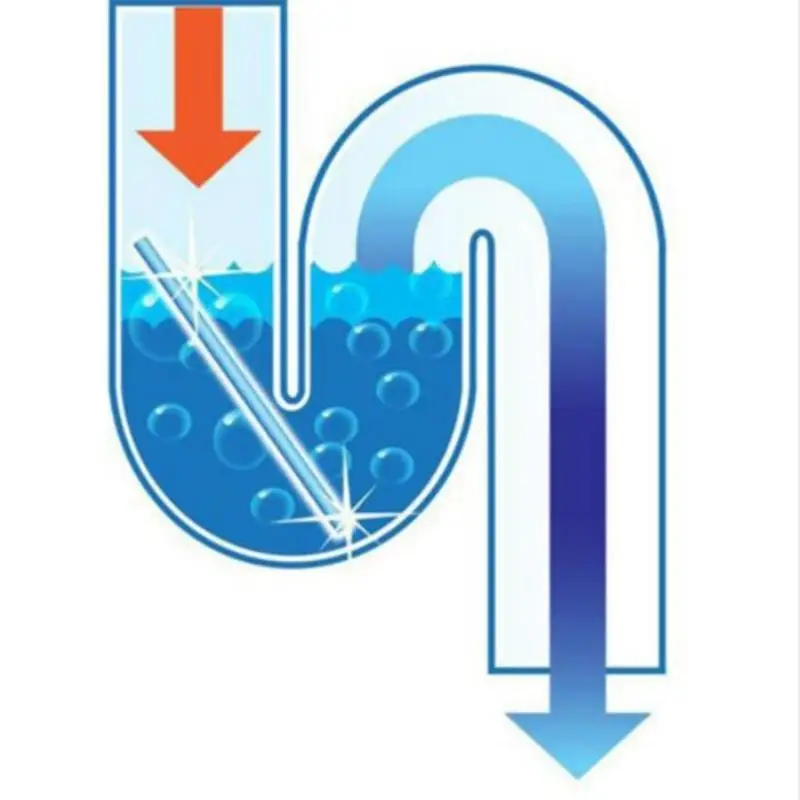 12 шт., синий очиститель для слива волос, практичный инструмент для слива, кухонная ванна, канализационная насадка, дезактивационный стержень