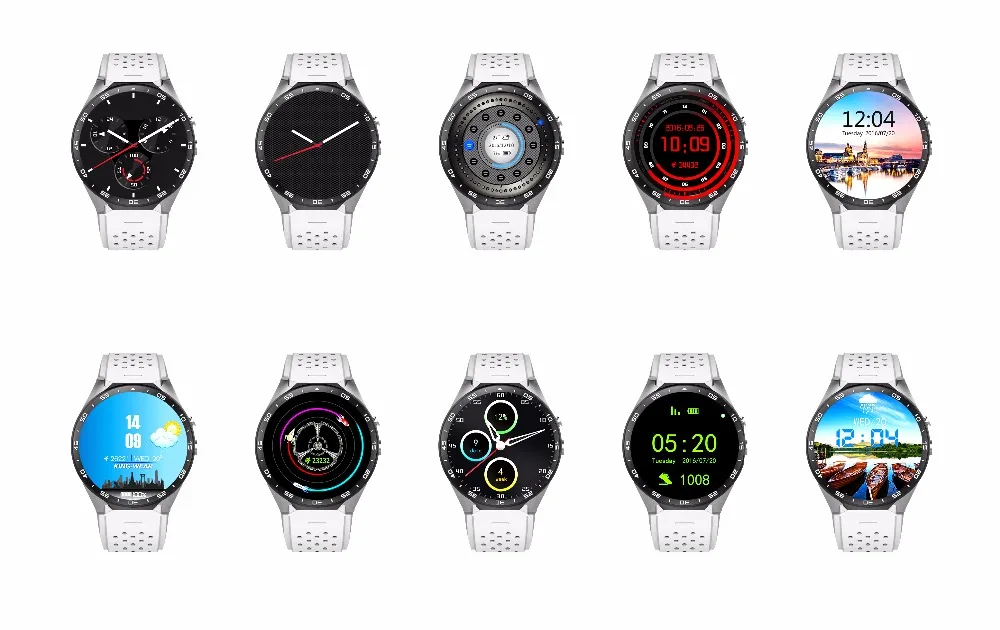 KW88 3G WIFI GPS умные часы Android 5 1 OS MTK6580 CPU 39 дюймовый экран 2.0MP камера smartwatch для apple moto
