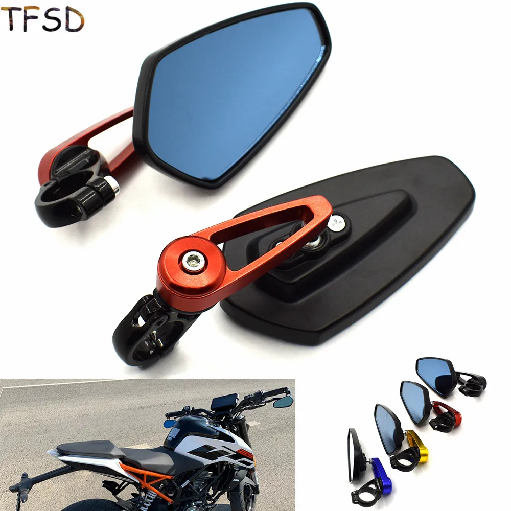 

General Motorcycle Aluminum Alloy 7/8" 22mm Rod End Side Mirror General Motorcbike bicycle For Kawasaki Honda Ducati KTM Yamaha