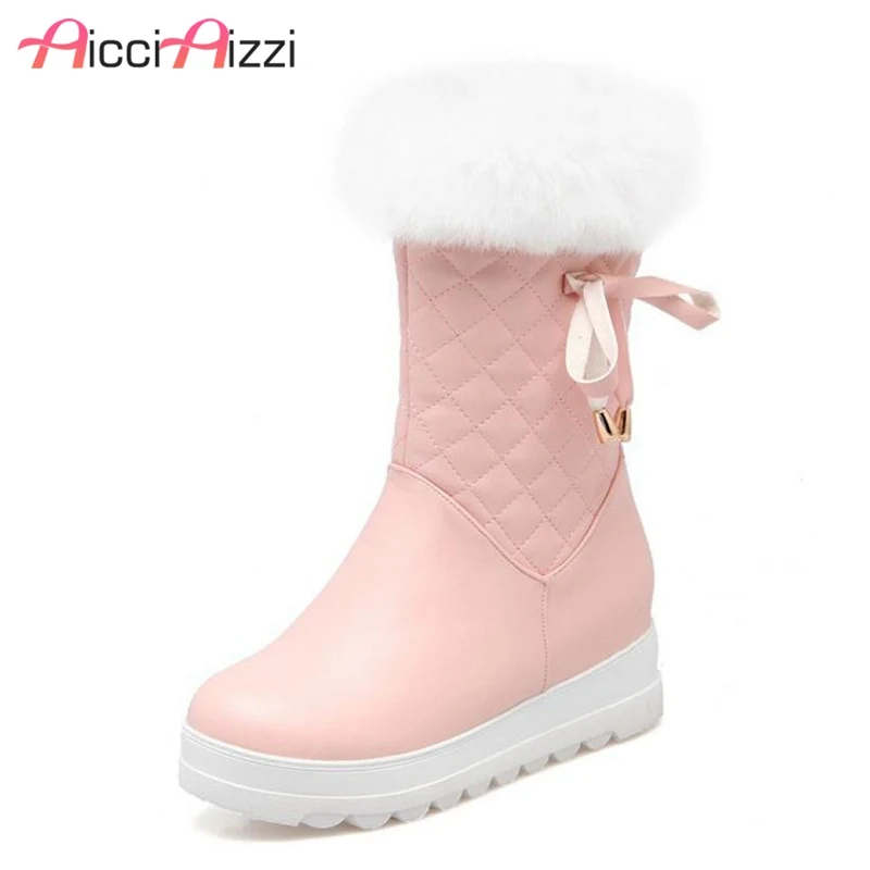 Ashleyfournier 安い ロシア冬暖かい雪のブーツ女性の甘いボウタイスタイルミッドふくらはぎ Bota S 女性ラウンドトウフラットジッパーの靴サイズ 34 43 通販 価格 Ashleyfournier 安い ロシア冬暖かい雪のブーツ女性の甘いボウタイスタイルミッドふくらはぎ Bota S 女性ラウンドトウフラットジッパーの靴サイズ 34 43 通販 価格